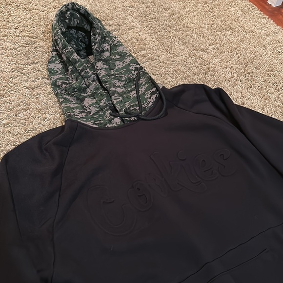 Cookies SF Embossed Spell Hoodie Black Camo Sweatshirt Pullover Size XL - Picture 2 of 6